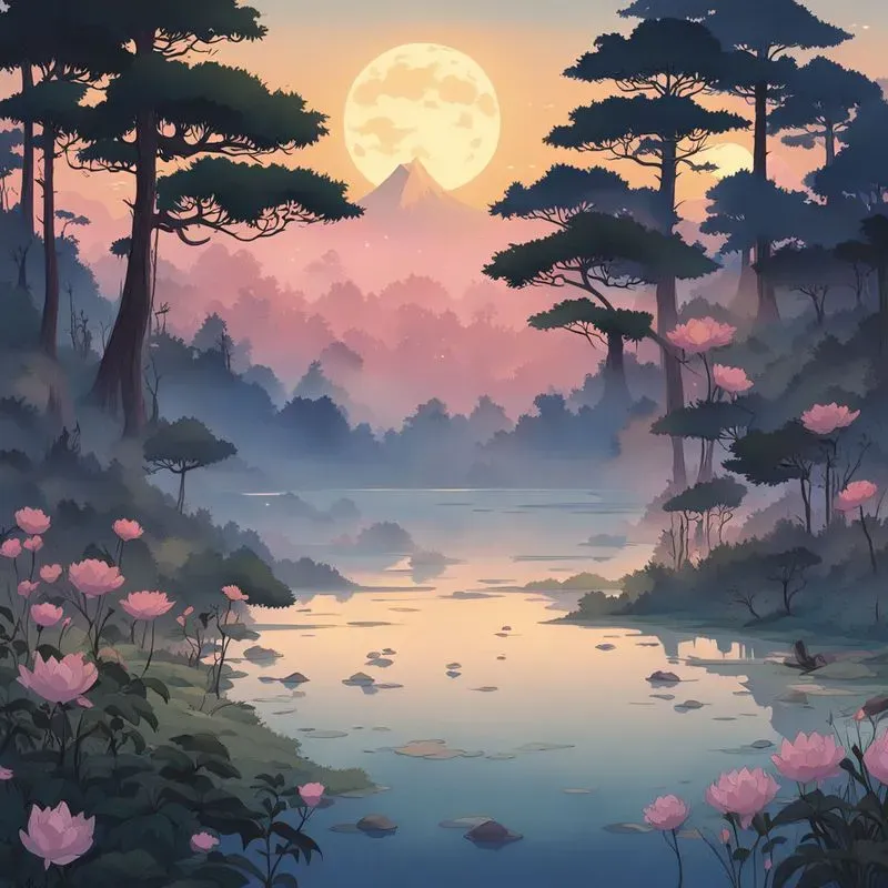 Watercolor Anime Landscapes