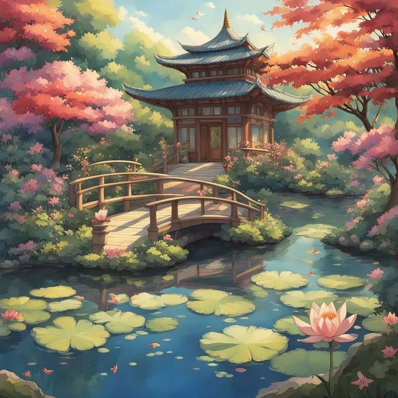 Watercolor Anime Landscapes