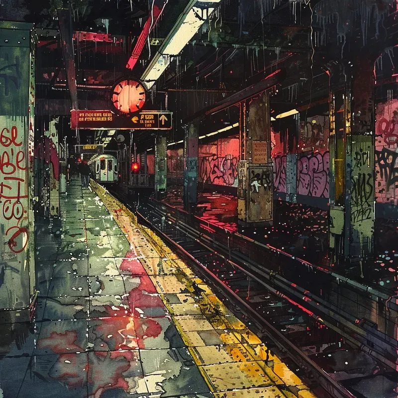Gouache Urban Paintings