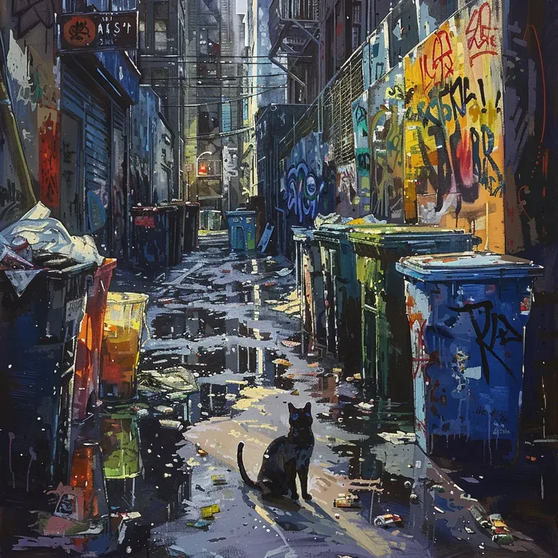 Gouache Urban Paintings