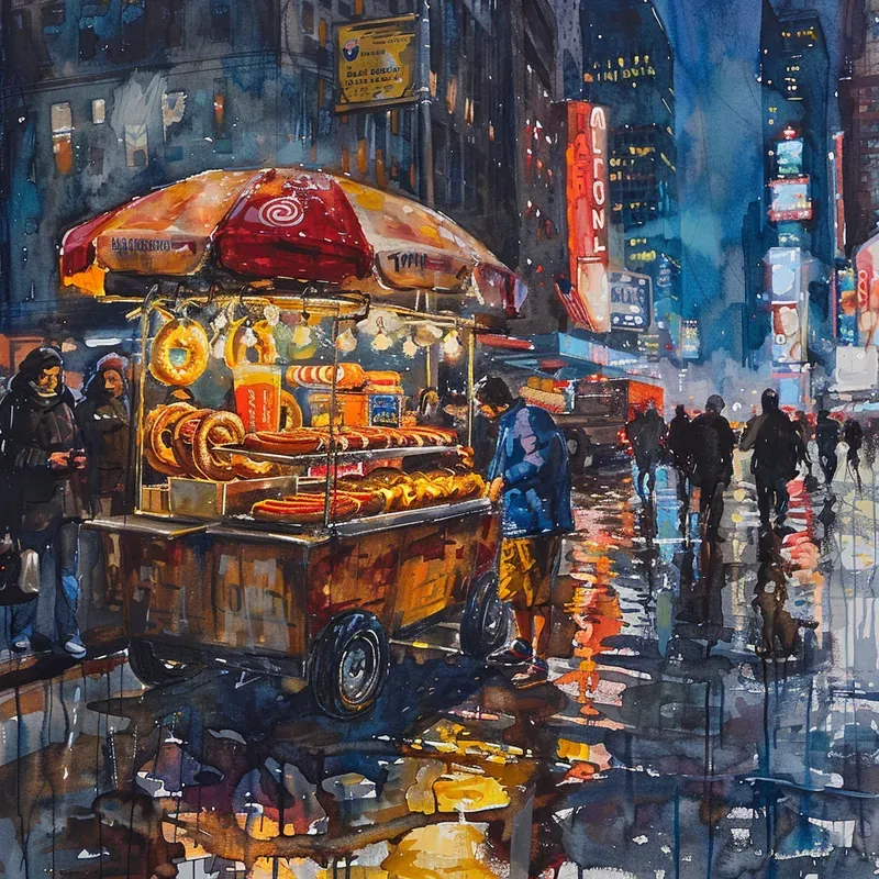 Gouache Urban Paintings