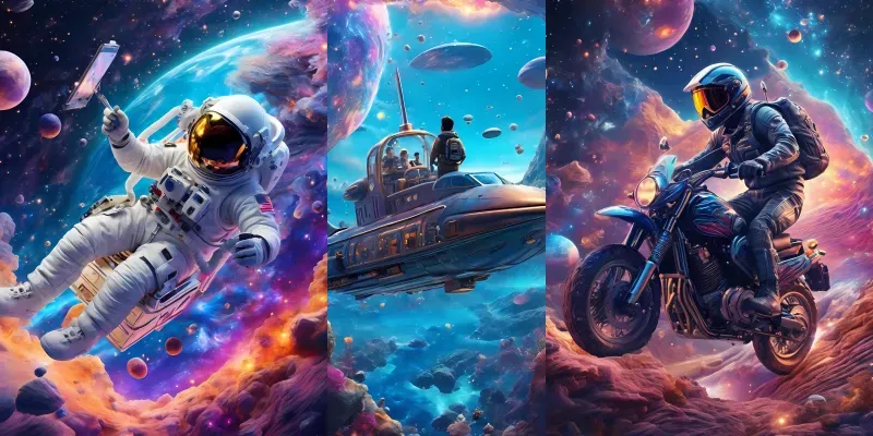 Cosmic Adventure Digital Art generated by undefined