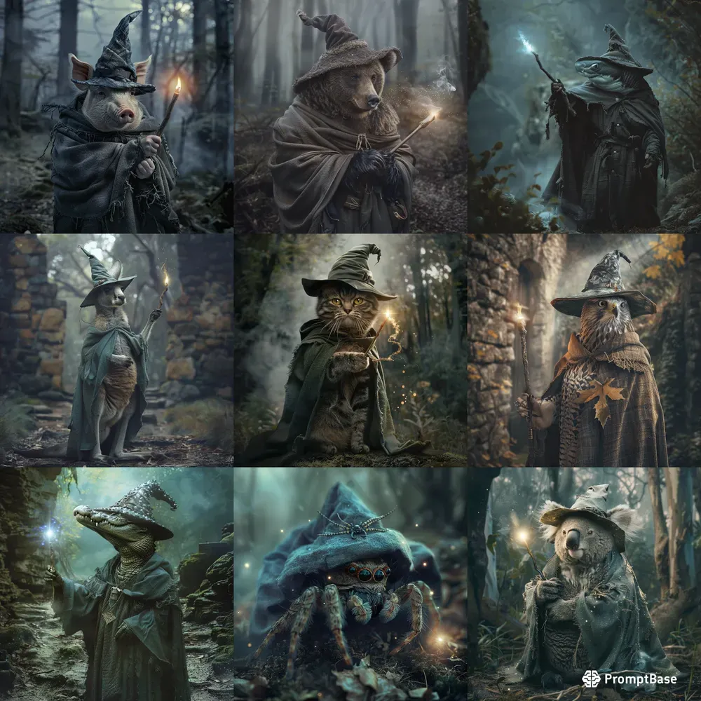 Realistic Magical Animal Wizards