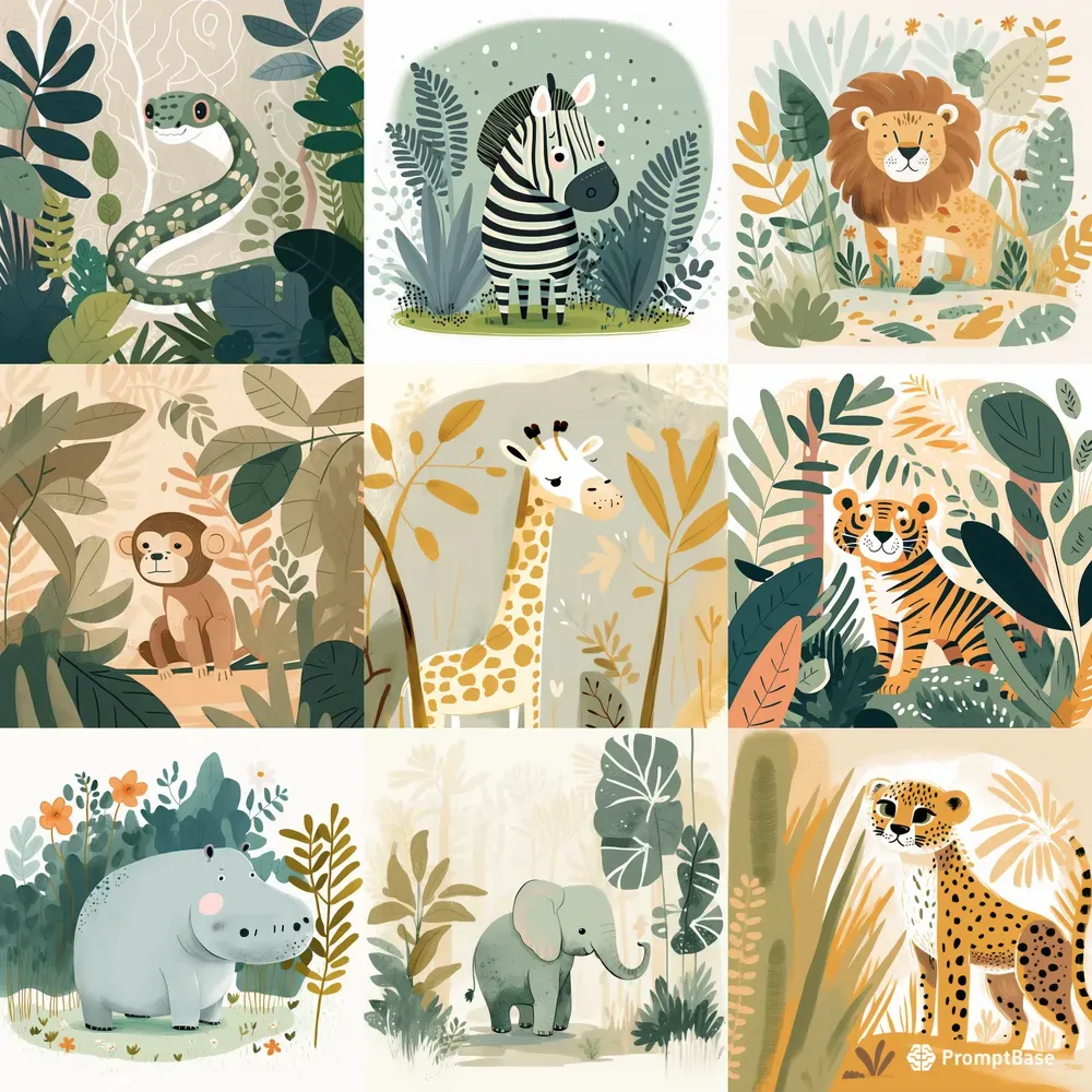 Children Jungle Book Illustrations
