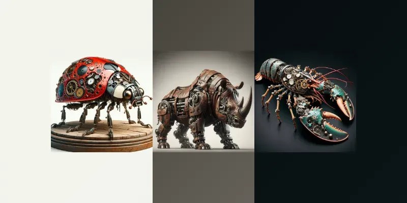 3D Clockwork Animals Insects generated by undefined