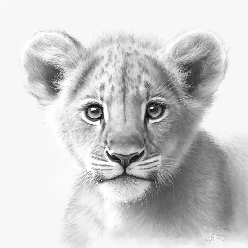 Cute Realistic Animal Sketch Art