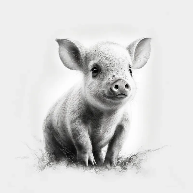 Cute Realistic Animal Sketch Art