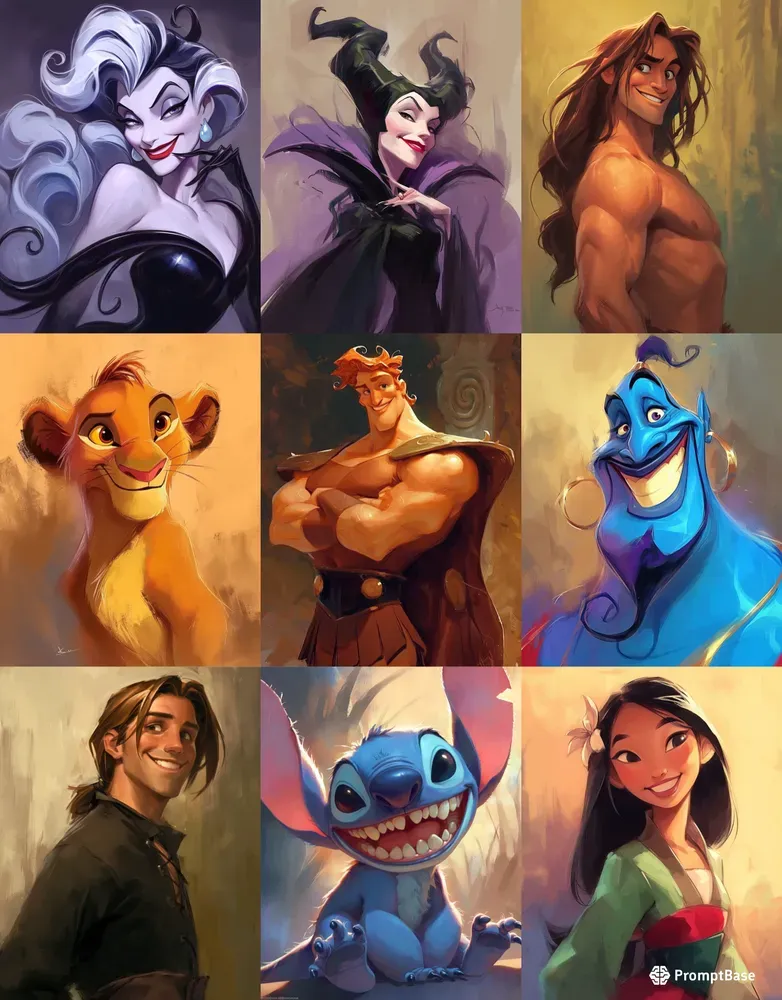 Digital Painting Disney Pixar Characters