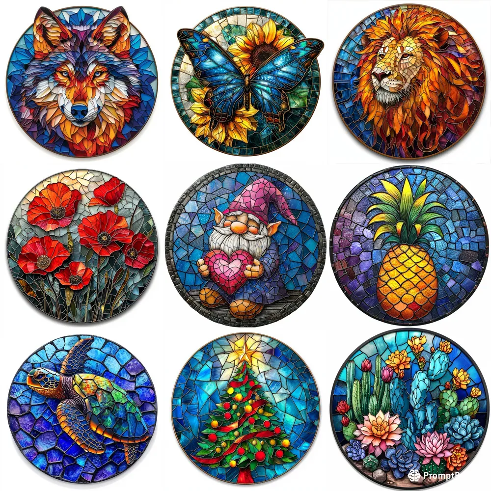 Charming Round Shape Stained Glass Maker
