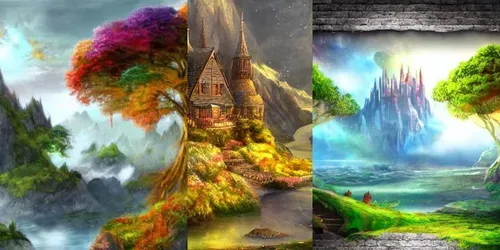 Fantasy Landscapes generated by promptbase