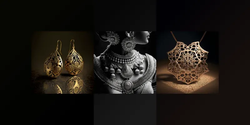 Elegant Adornments High-resolution Jewelry Images generated by undefined