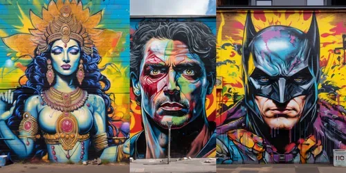 Street Art Iconic Graffiti Mural generated by midjourney