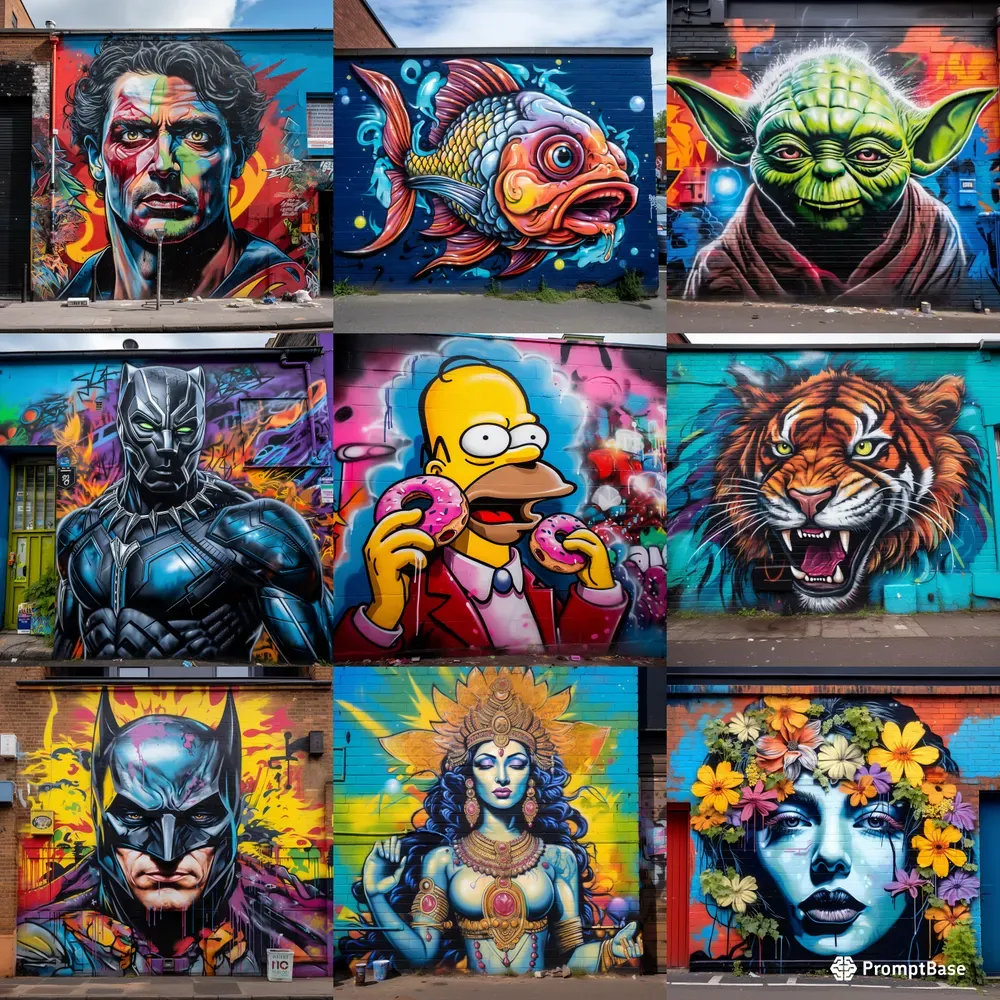 Street Art Iconic Graffiti Mural