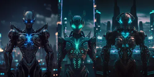 Cybernetic Alien Humanoids generated by midjourney