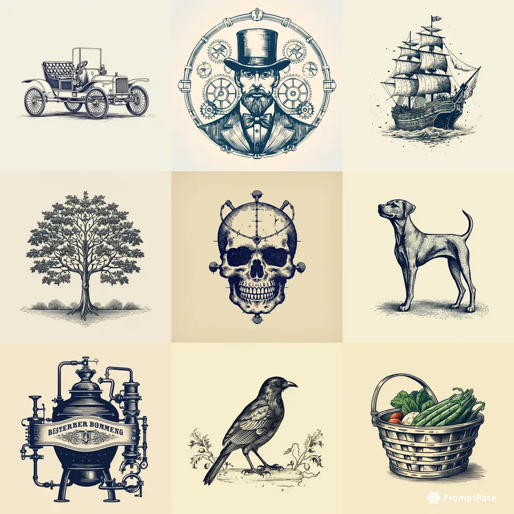 Vintage Rustic Logos Illustrations