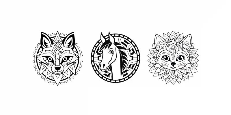 Cute Mandala Coloring Pages generated by undefined