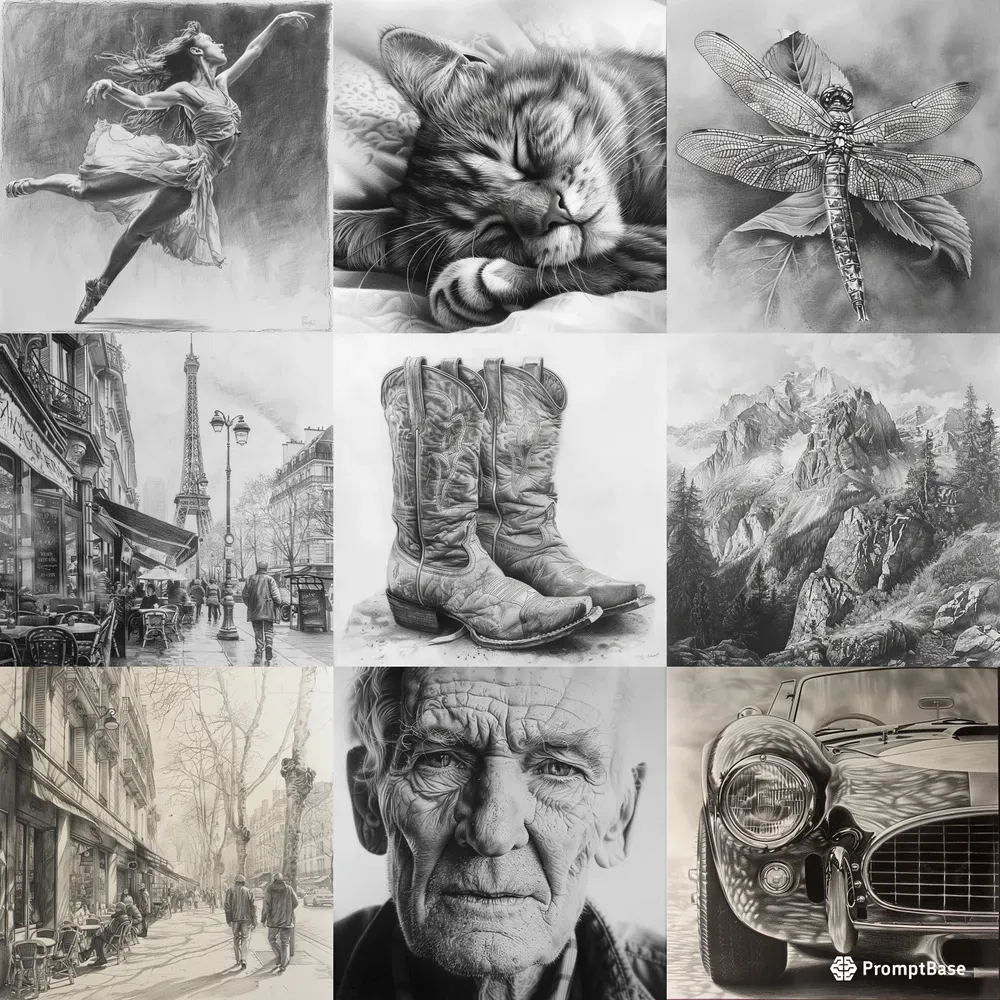 Detailed Pencil Drawing Art