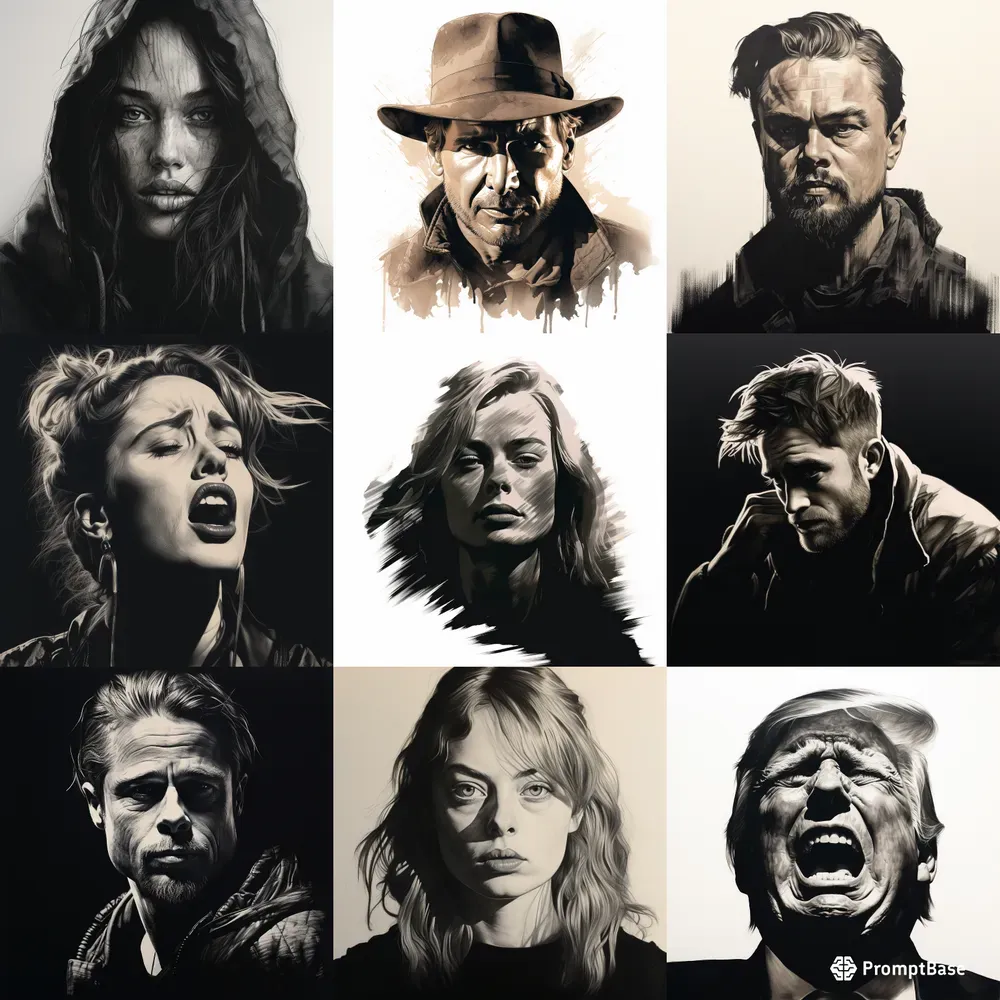 Artistic Portraits Of Celebrities