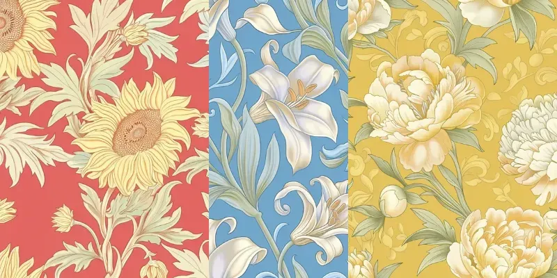 Seamless Timeless Floral Patterns generated by undefined