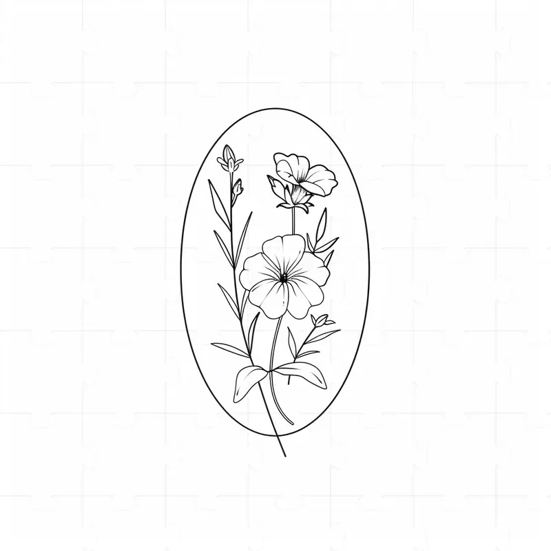 Dainty And Small Flower Tattoo Design