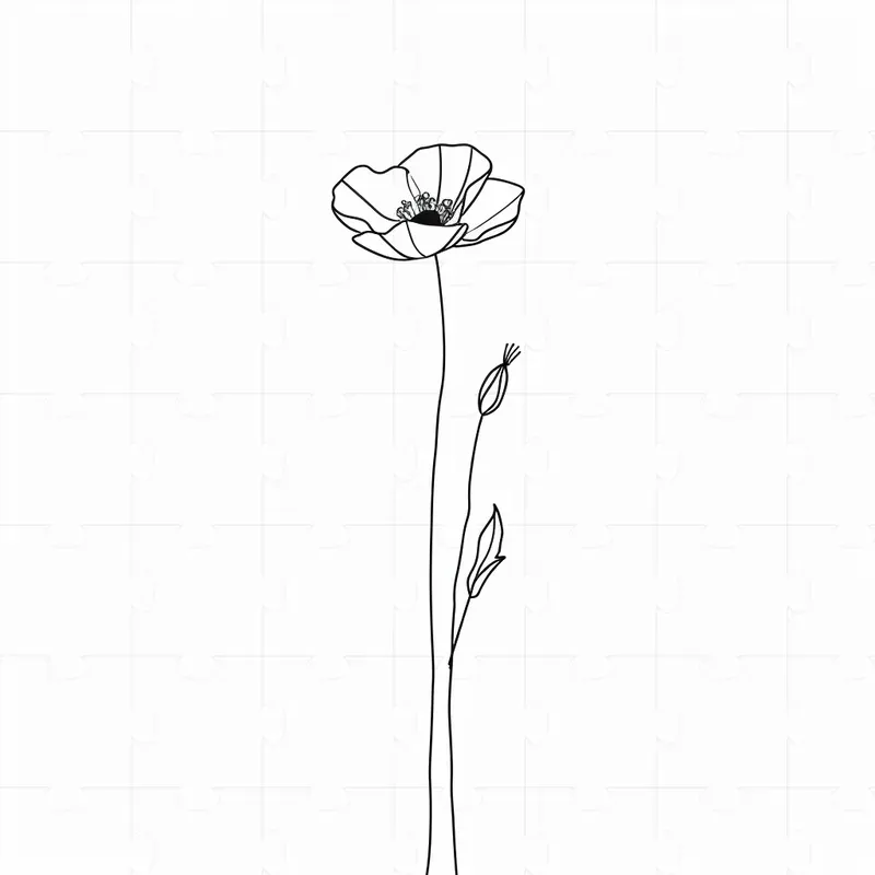 Dainty And Small Flower Tattoo Design