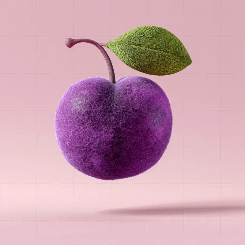 Super Cute Fruit Veg 3D Felt Icons