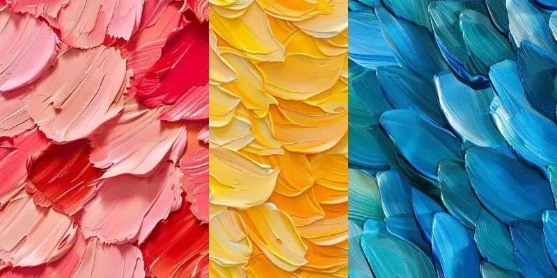 Abstract Flat Brushstrokes Patterns generated by undefined