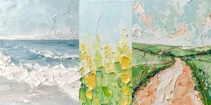 Simple And Delicate Impasto Paintings generated by undefined