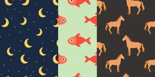Simple And Cute Seamless Patterns generated by midjourney