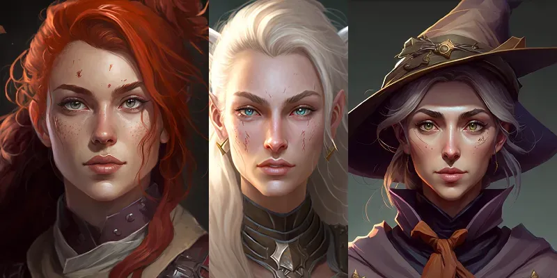Fantasy Character Portraits generated by undefined