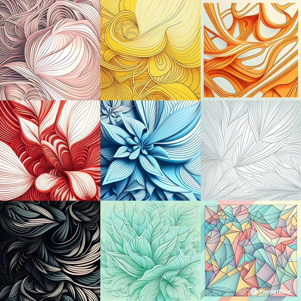 Pastel Line Drawings