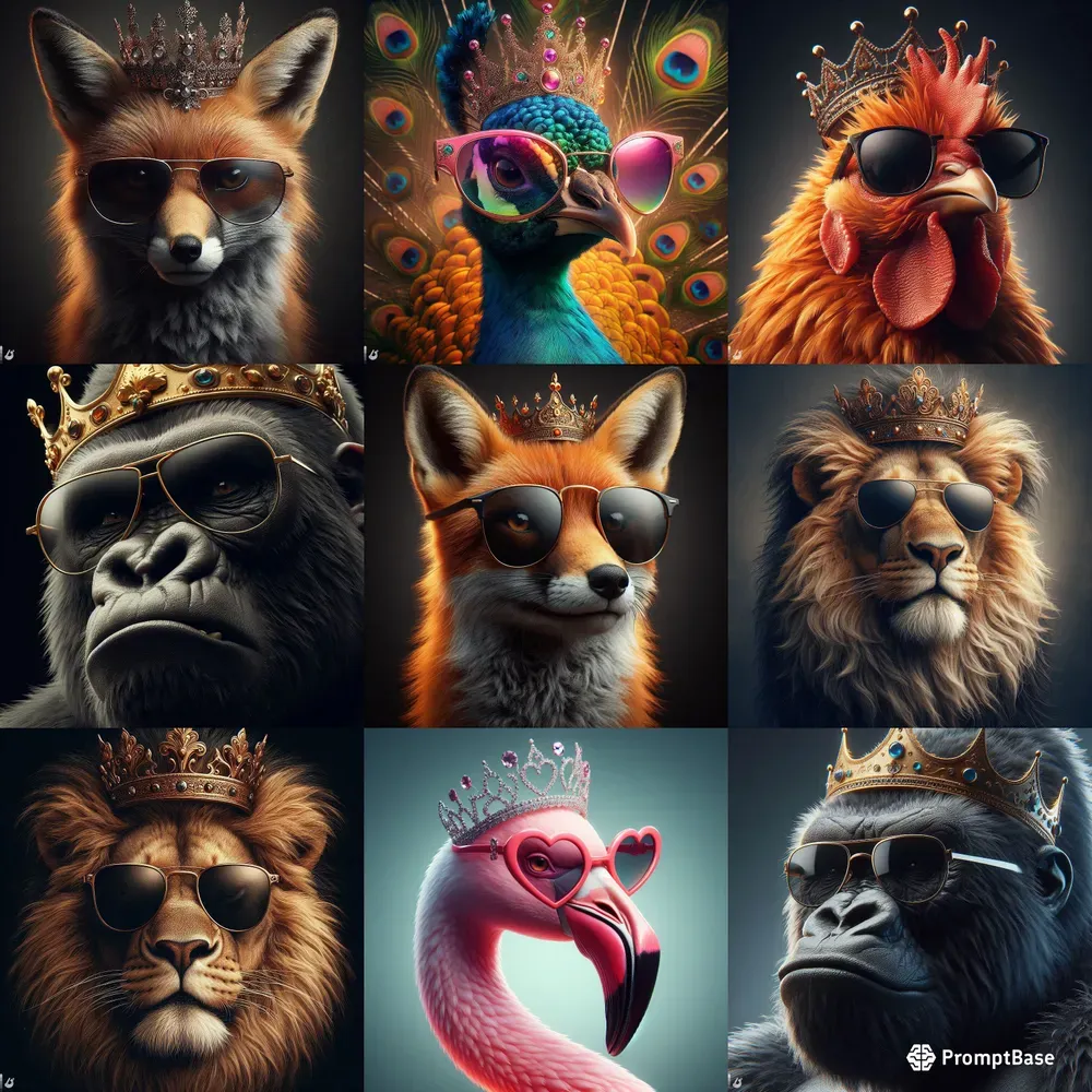 Photorealistic Animals In Sunglasses