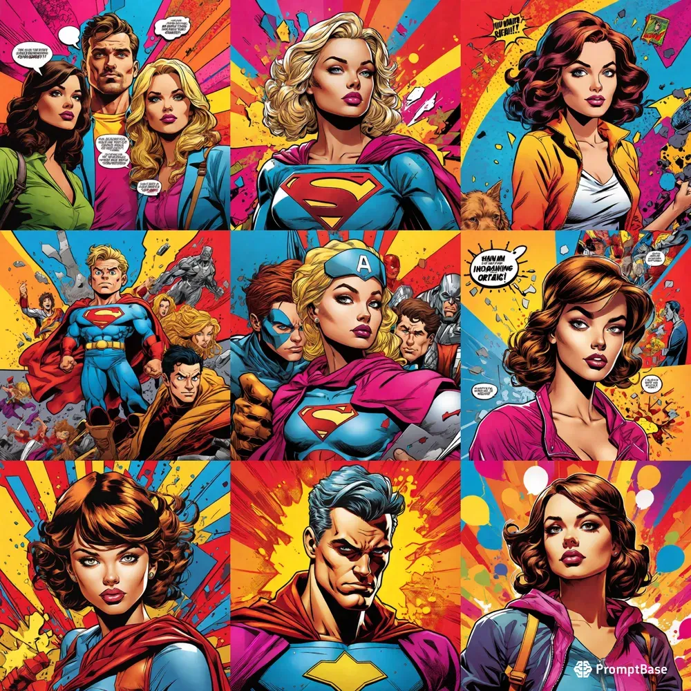 Pop Art Comic Book Illustrations