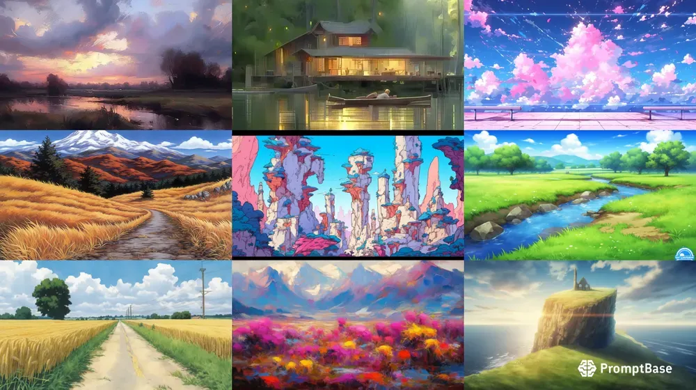 Stunning Ghibli Style Landscapes