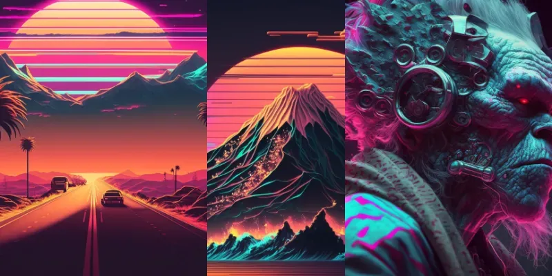 Vaporwave 3Ds generated by undefined