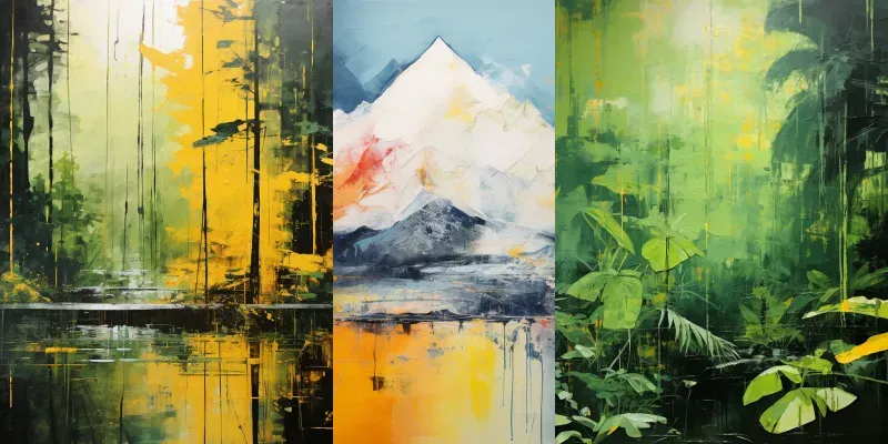 Abstract Minimal Landscape Paintings generated by undefined