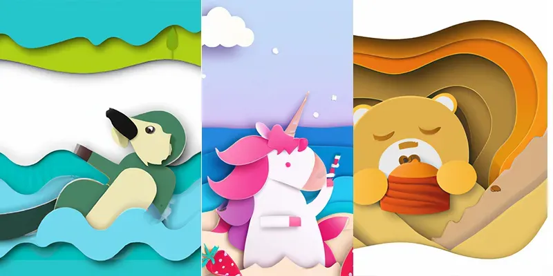 Cute Layered Paper style generated by undefined