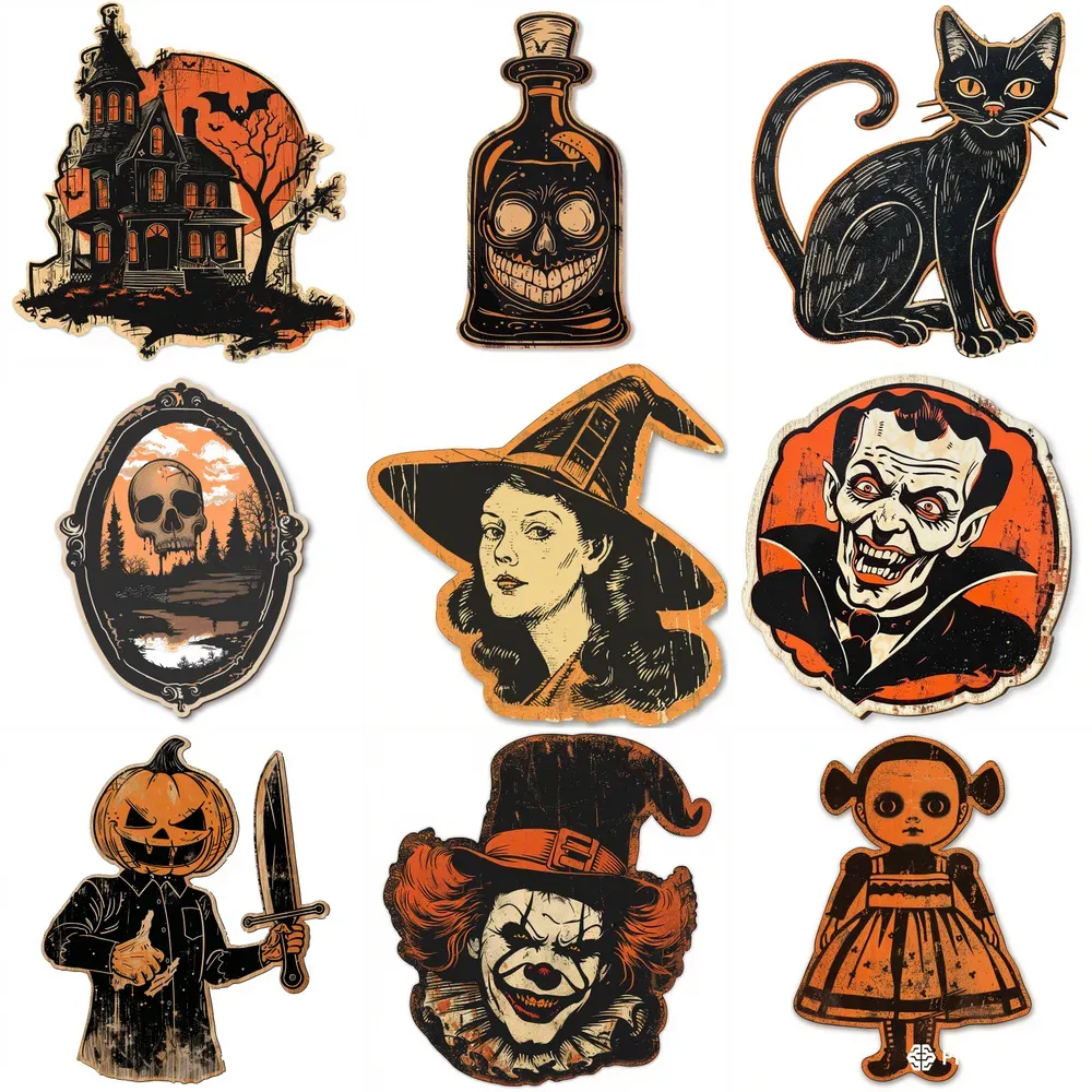 Halloween Retro Stickers