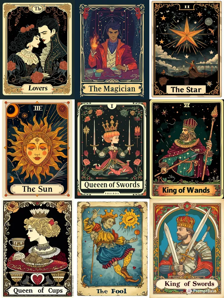Cartoon Tarot Cards