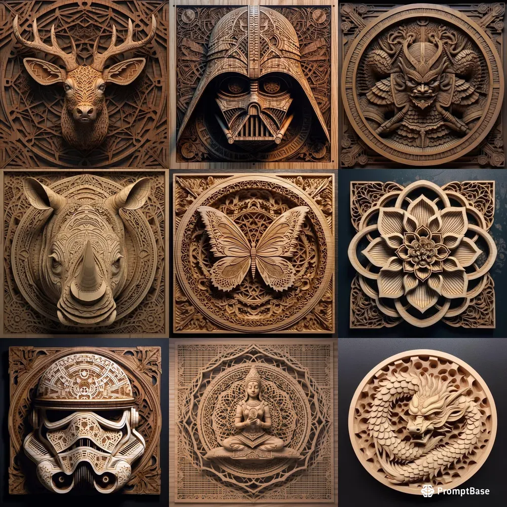 Wood Laser Cut Mandalas With A Twists