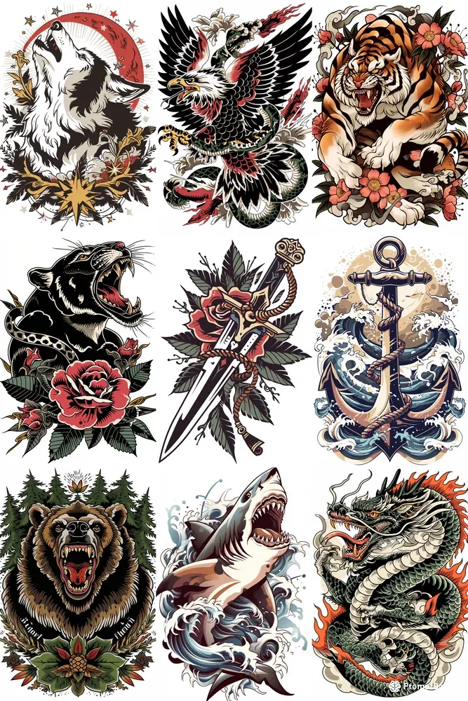 Classic Ink Old School Icons