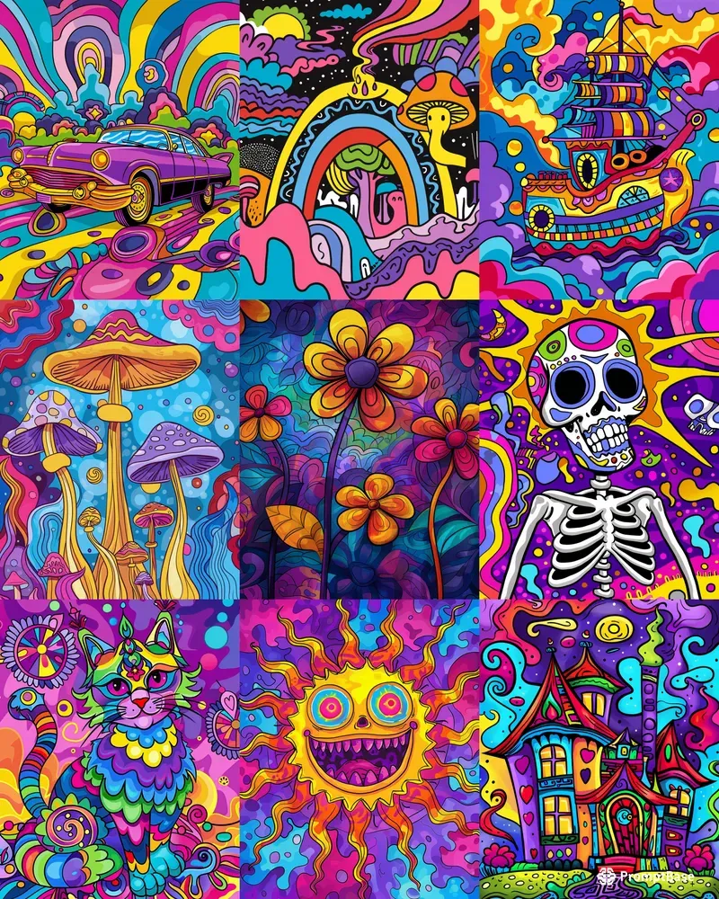 Cartoon Psychedelic Art