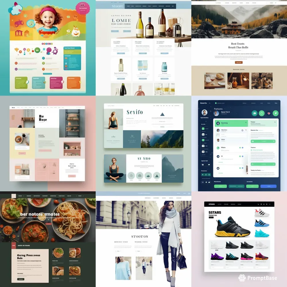 Web Designs For Midjourney
