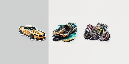 Stickers On Vehicles And Sports generated by midjourney
