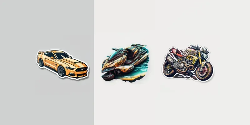 Stickers On Vehicles And Sports generated by undefined