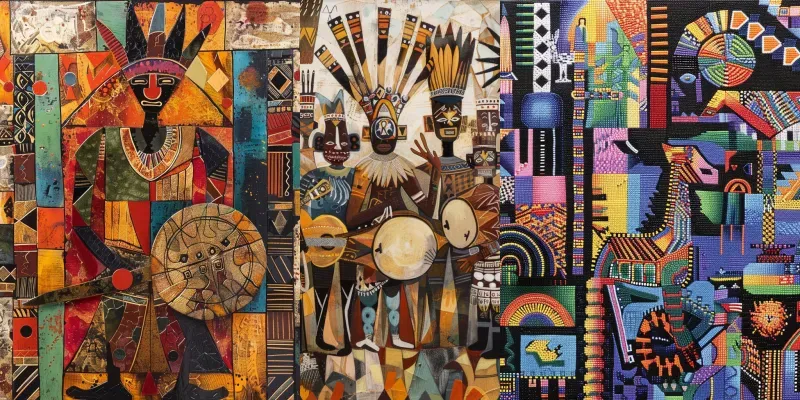 Tribal Traditional Art Compositions generated by undefined