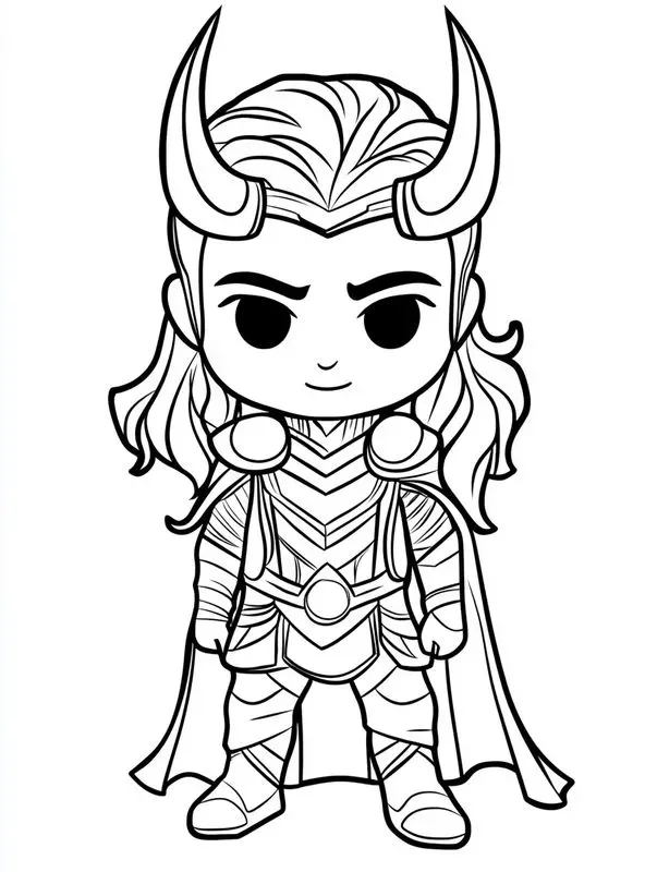 Kawaii Superhero Characters For Coloring