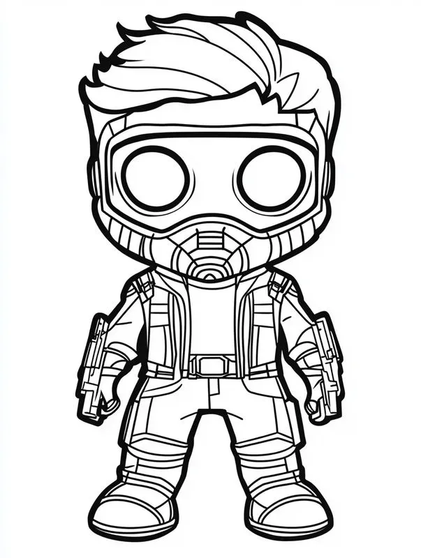 Kawaii Superhero Characters For Coloring