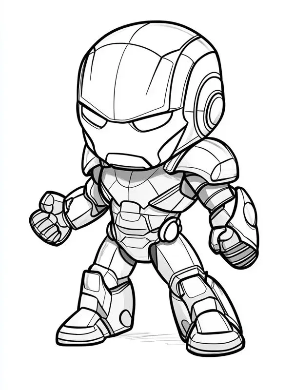 Kawaii Superhero Characters For Coloring