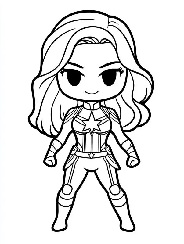 Kawaii Superhero Characters For Coloring